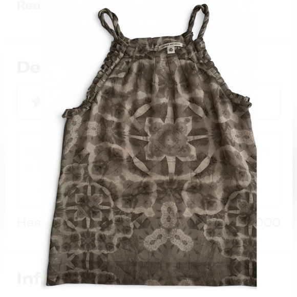 Banana Republic Tops - Banana Republic Gray Smocked Sleeveless 100% silk Top